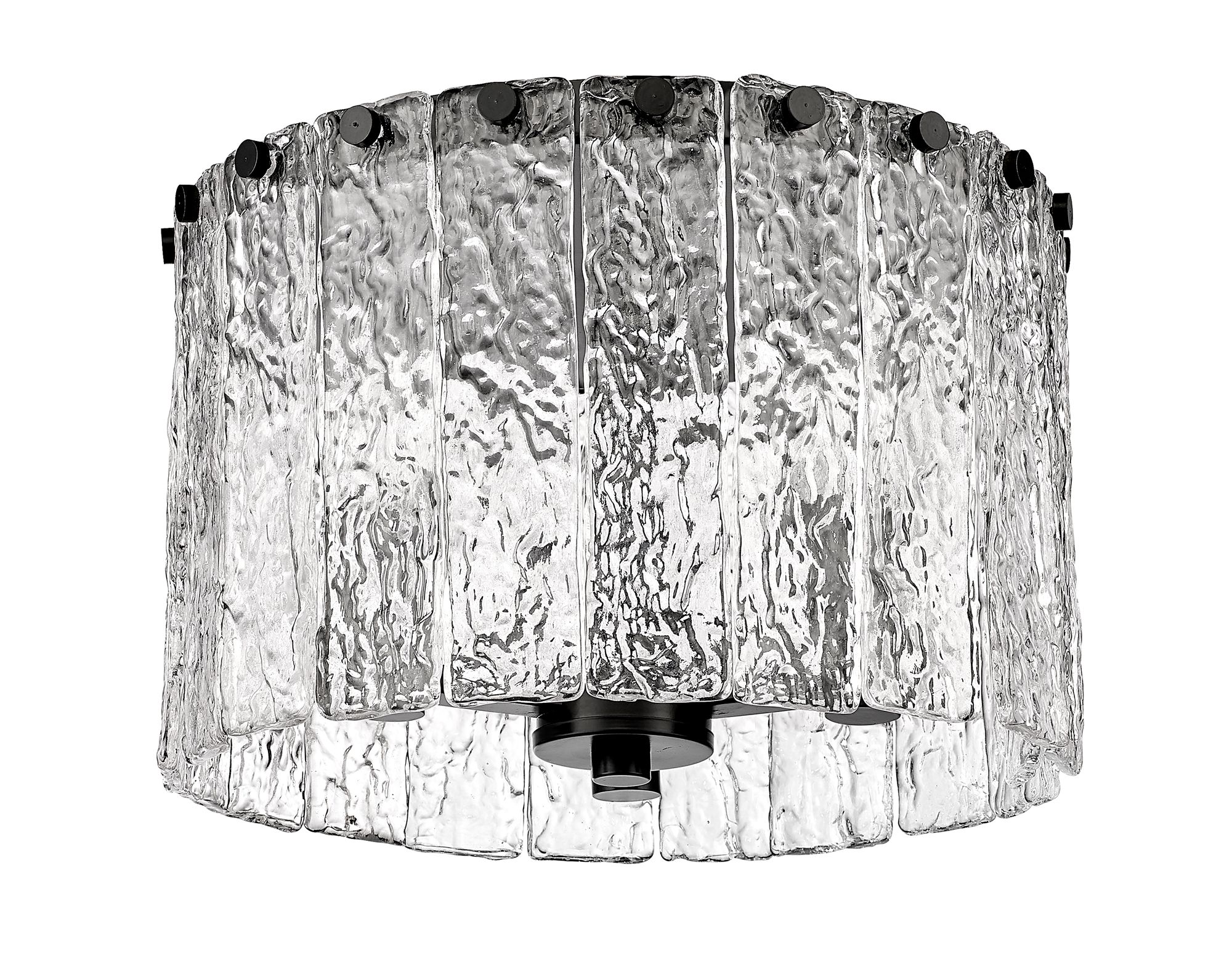 Glacier 12 1/2" Wide Matte Black 3-Light Ceiling Light in scene