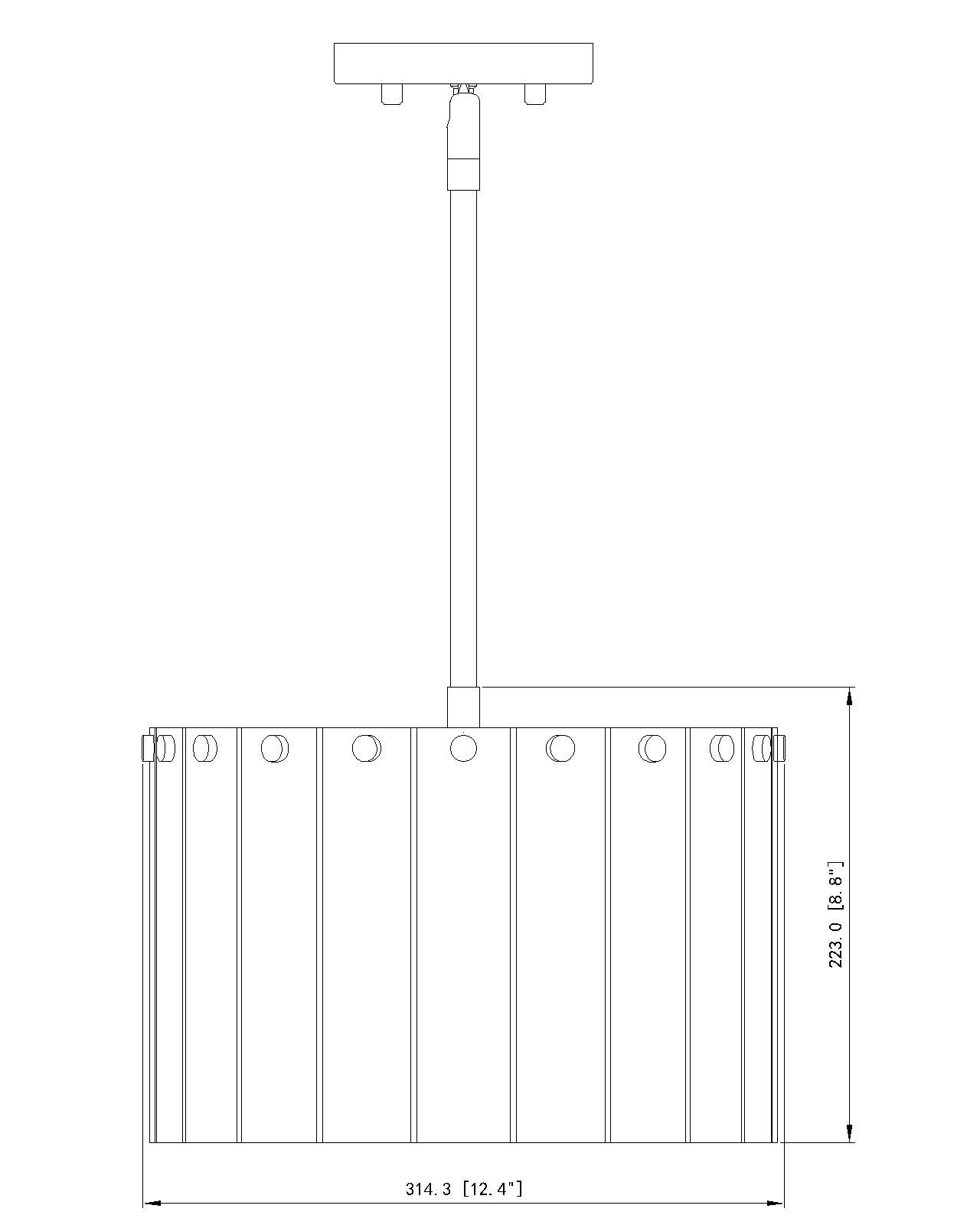 Glacier 12 1/2" Wide Matte Black 3-Light Drum Pendant