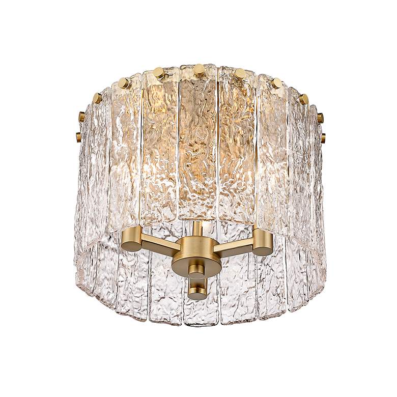 Image 6 Glacier 12 1/2" Wide Modern Gold 3-Light Ceiling Light more views