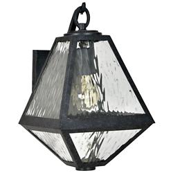 Glacier 12 3/4" High Matte Black Charcoal Outdoor Wall Light