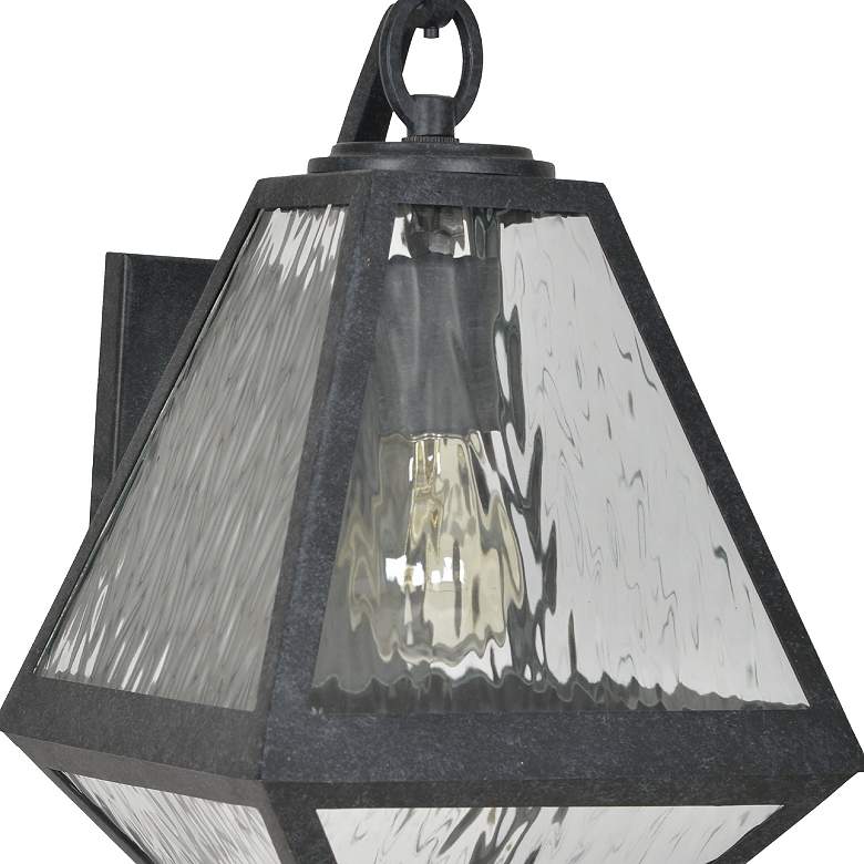 Image 2 Glacier 12 3/4" High Matte Black Charcoal Outdoor Wall Light more views