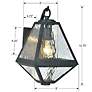 3_Glacier 12 3/4" High Matte Black Charcoal Outdoor Wall Light more views