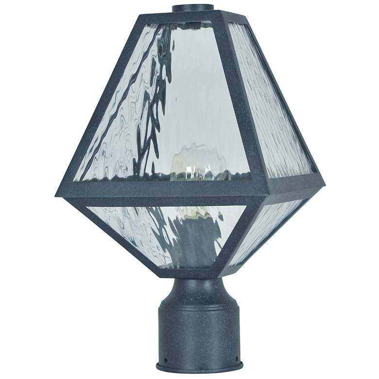 Image 1 Glacier 14" High Matte Black Charcoal Outdoor Post Light