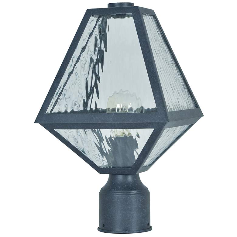 Image 1 Glacier 14 inch High Matte Black Charcoal Outdoor Post Light