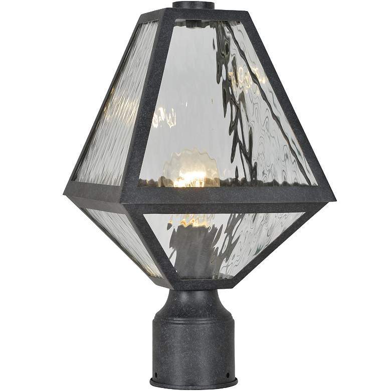 Image 3 Glacier 14" High Matte Black Charcoal Outdoor Post Light more views