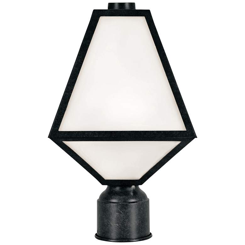 Glacier 14&quot; High Smoky Black Charcoal Outdoor Post Light