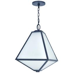 Glacier 14" Wide Black Charcoal Indoor-Outdoor Pendant Light