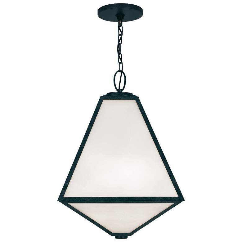 Image 3 Glacier 14" Wide Black Charcoal Indoor-Outdoor Pendant Light more views
