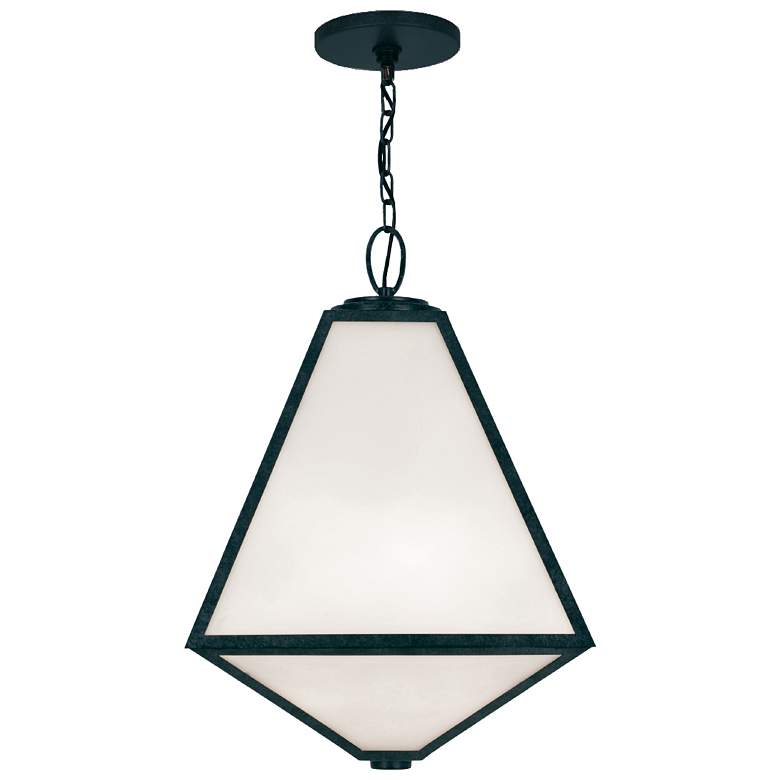 Image 3 Glacier 14 inch Wide Black Charcoal Indoor-Outdoor Pendant Light more views