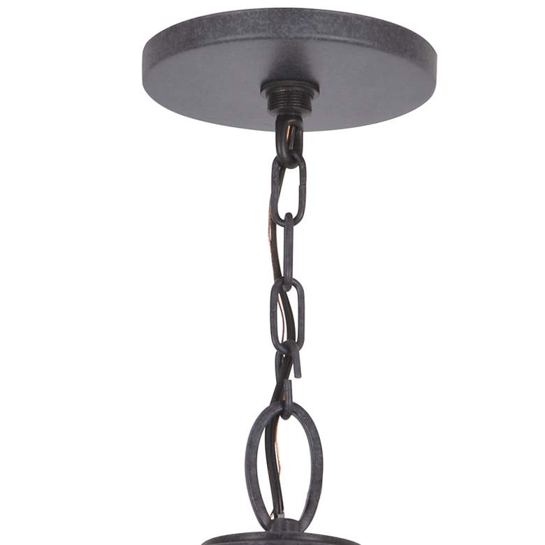 Image 4 Glacier 14" Wide Black Charcoal Indoor-Outdoor Pendant Light more views
