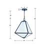 Glacier 14" Wide Black Charcoal Indoor-Outdoor Pendant Light
