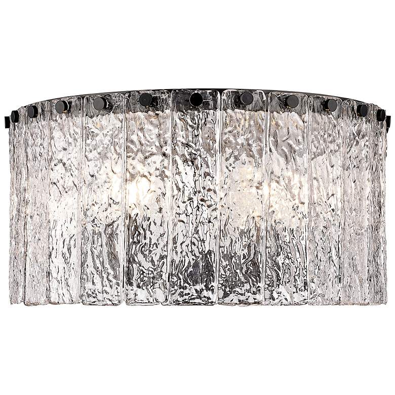 Image 3 Glacier 16 3/4" Wide Matte Black 5-Light Ceiling Light