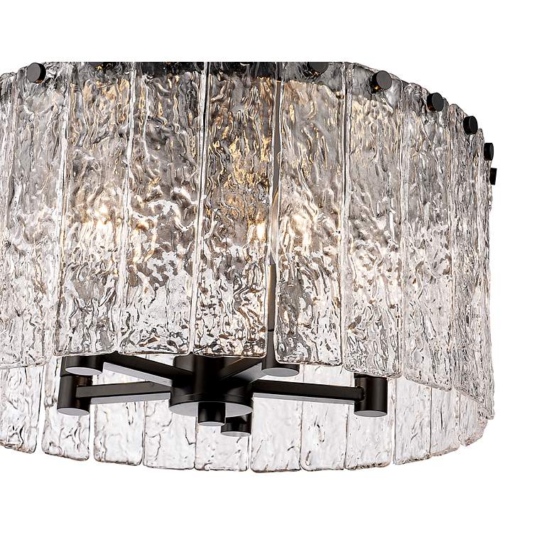 Image 5 Glacier 16 3/4" Wide Matte Black 5-Light Ceiling Light more views