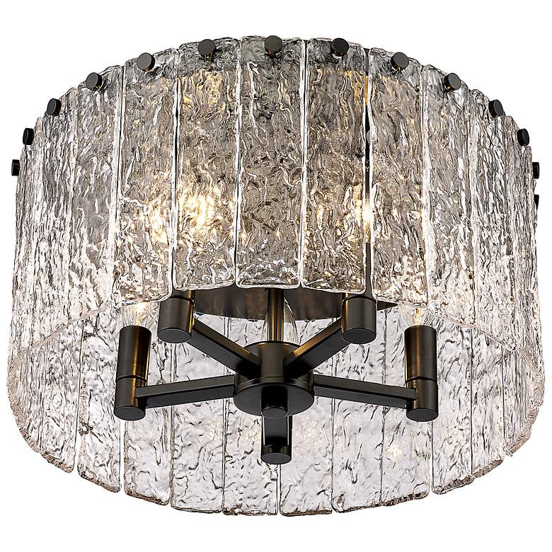 Image 6 Glacier 16 3/4" Wide Matte Black 5-Light Ceiling Light more views