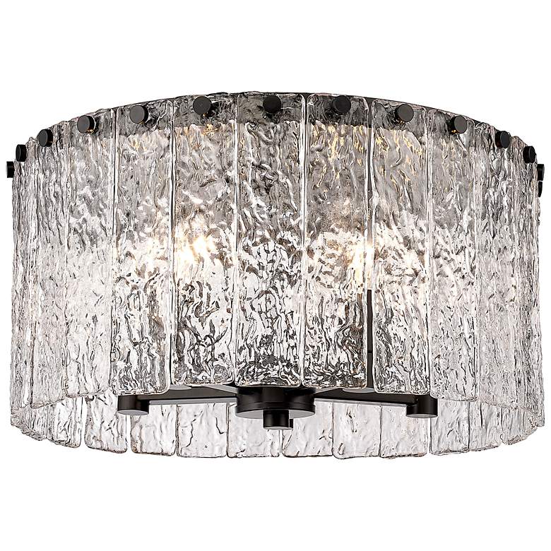 Image 7 Glacier 16 3/4" Wide Matte Black 5-Light Ceiling Light more views
