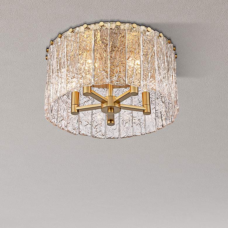 Image 2 Glacier 16 3/4" Wide Modern Gold 5-Light Ceiling Light