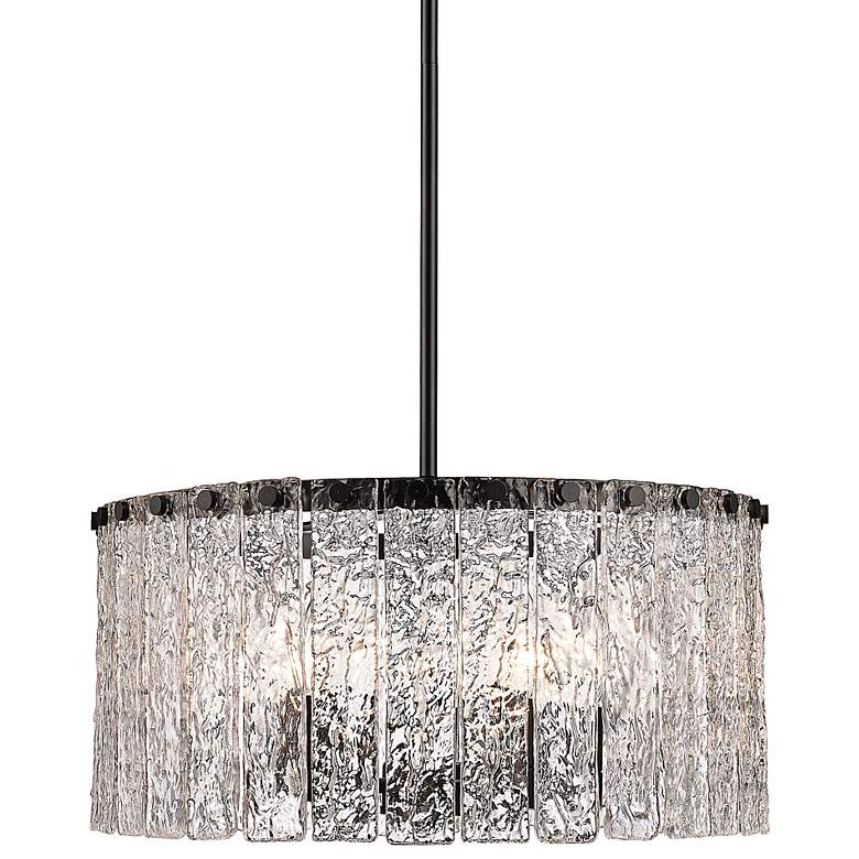 Image 3 Glacier 19" Wide Matte Black 5-Light Pendant