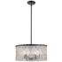Glacier 19" Wide Matte Black 5-Light Pendant