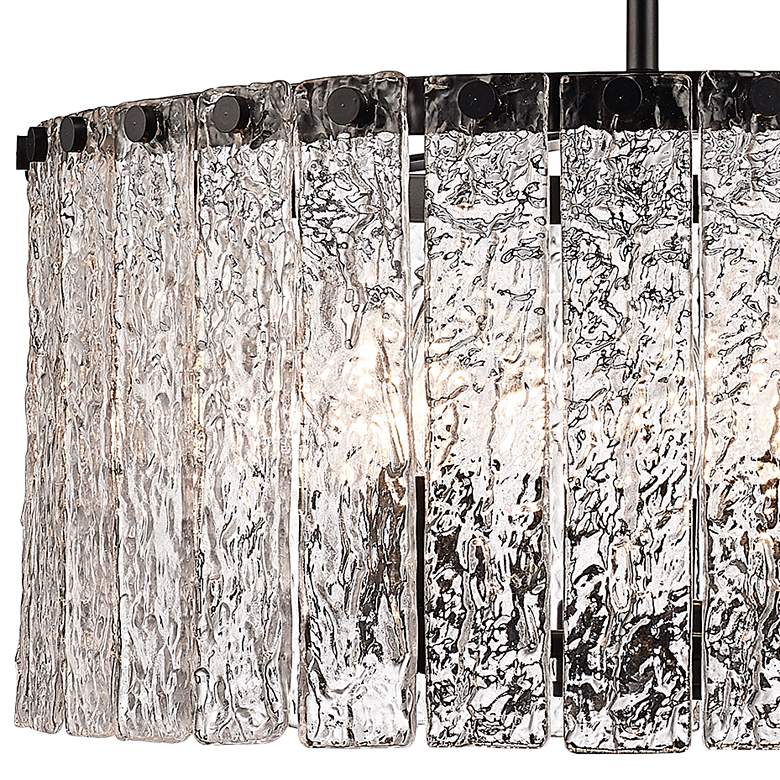 Image 4 Glacier 19" Wide Matte Black 5-Light Pendant more views