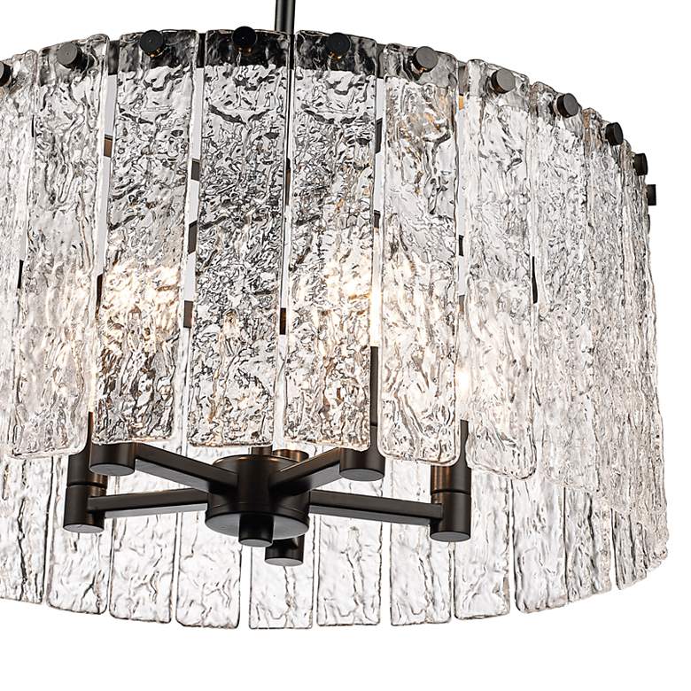 Image 5 Glacier 19" Wide Matte Black 5-Light Pendant more views