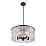 6_Glacier 19" Wide Matte Black 5-Light Pendant more views