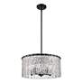 Glacier 19" Wide Matte Black 5-Light Pendant in scene