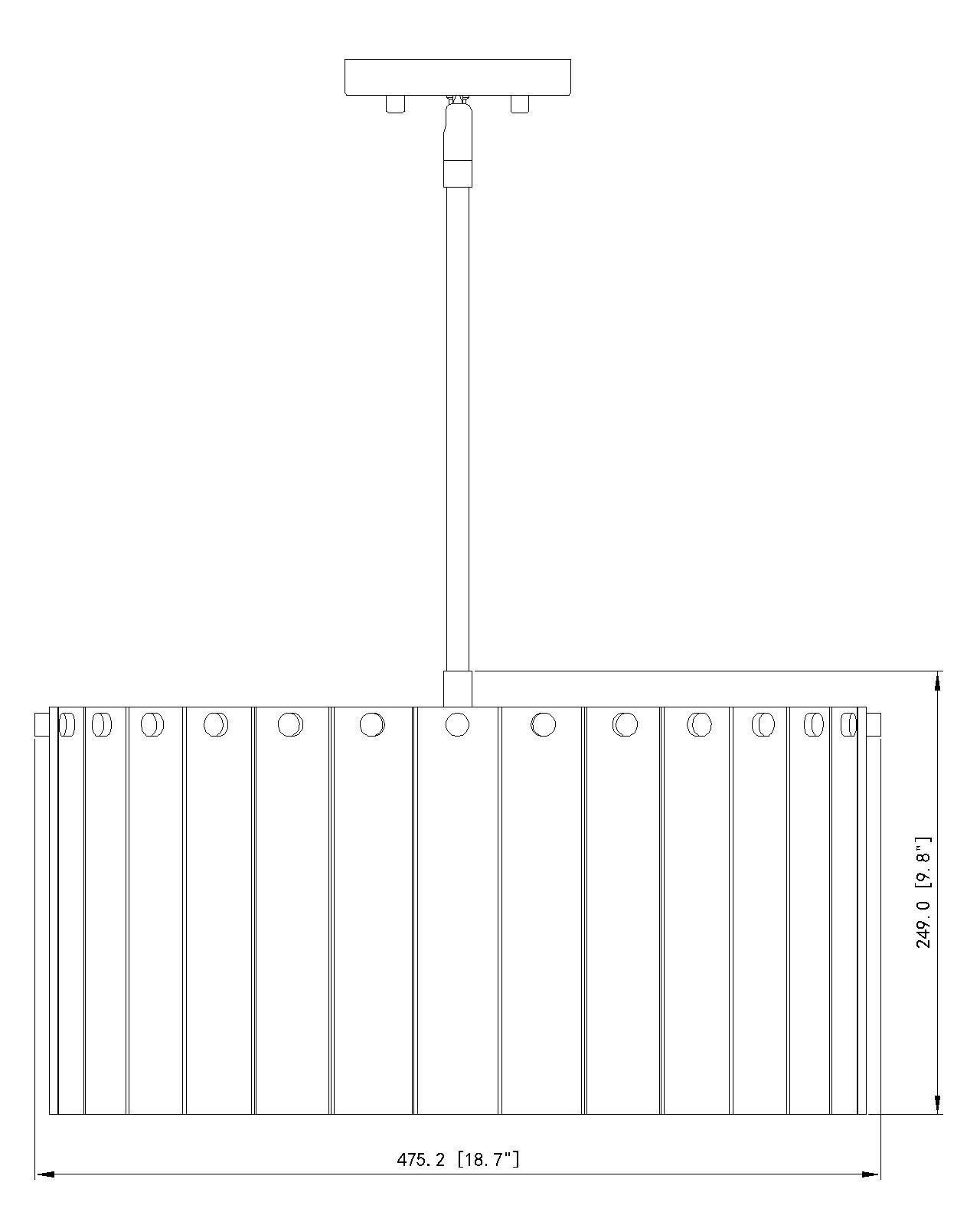 Glacier 19" Wide Matte Black 5-Light Pendant in scene