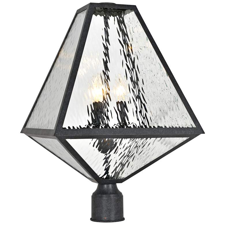 Image 1 Glacier 21 inch High Matte Black Charcoal Outdoor Post Light