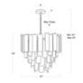 Glacier 21"W Polished Nickel and Swirled Glass Chandelier