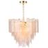 Glacier 21"Wide Polished Brass and Water Glass Chandelier
