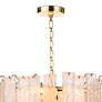 6_Glacier 21"Wide Polished Brass and Water Glass Chandelier more views