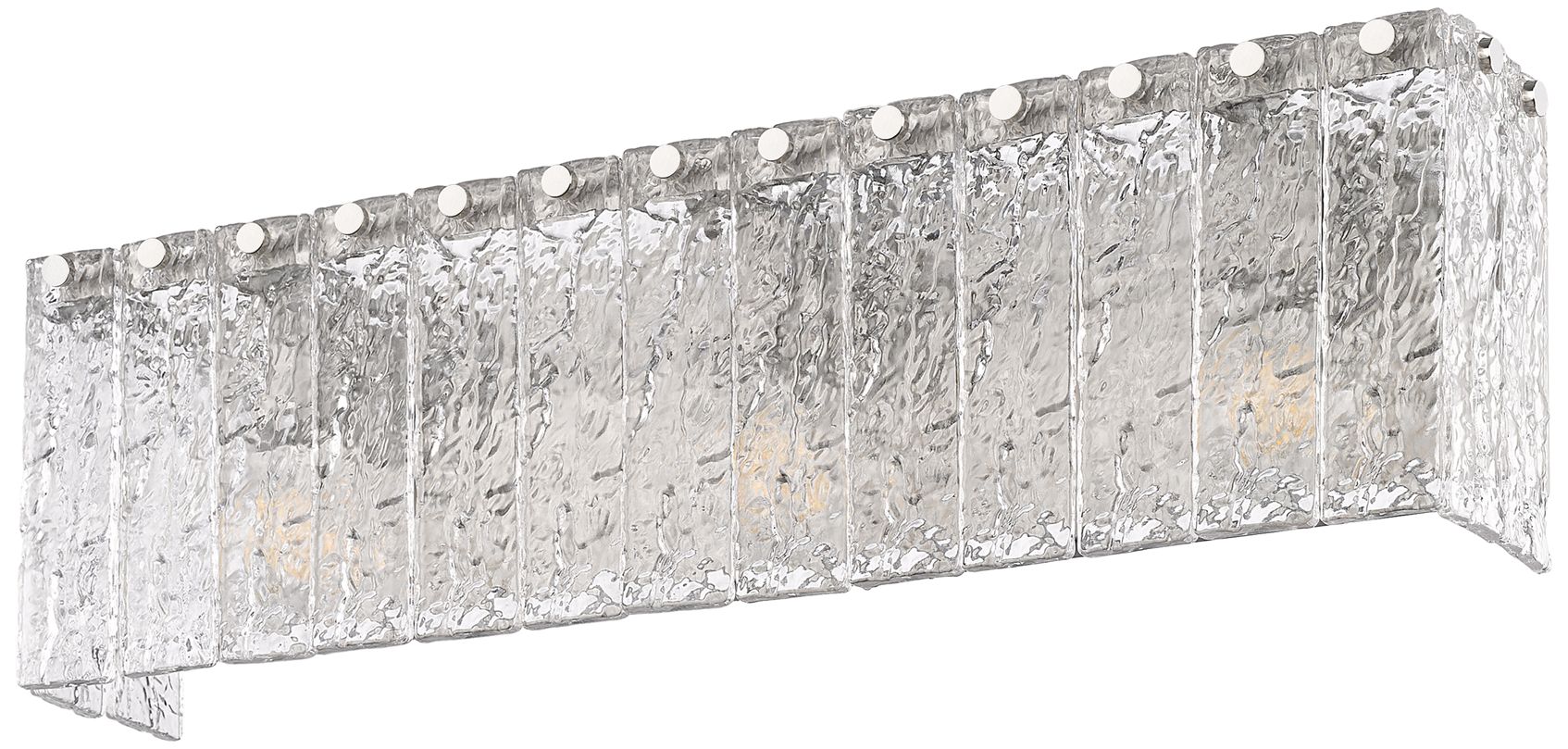 Glacier 24" Wide Brushed Nickel and Glass Bath Light