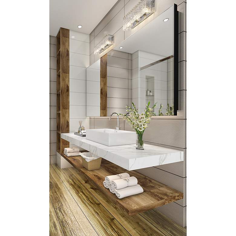 Image 3 Glacier 24" Wide Chrome Vanity Bath Light more views