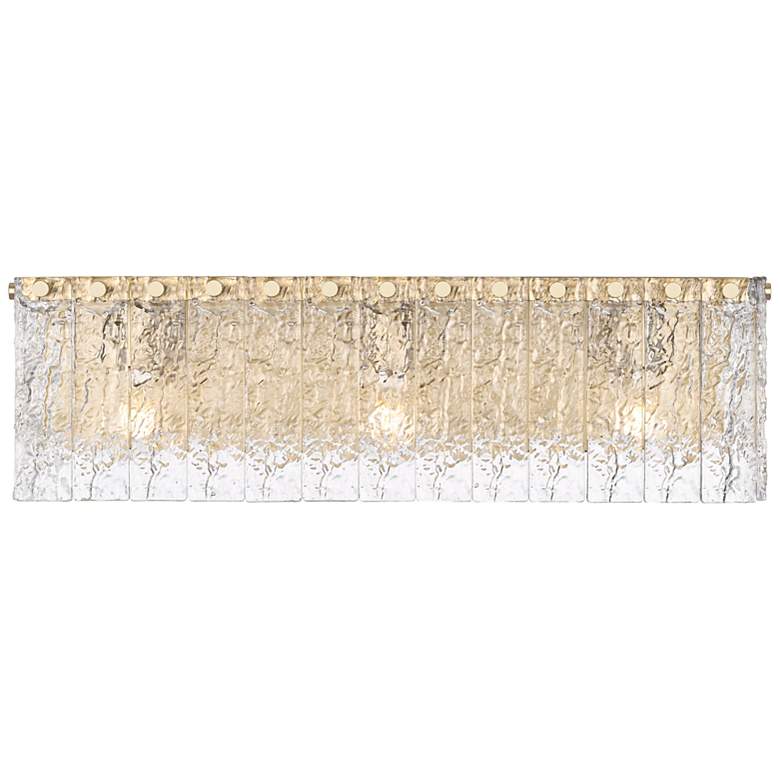 Image 6 Glacier 24" Wide Modern Gold and Textured Glass Bath Light more views