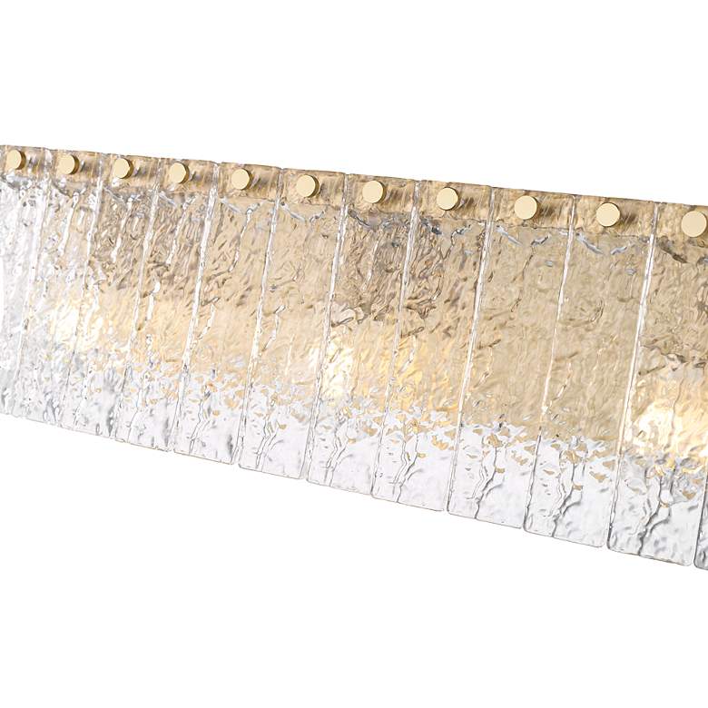 Image 7 Glacier 24" Wide Modern Gold and Textured Glass Bath Light more views