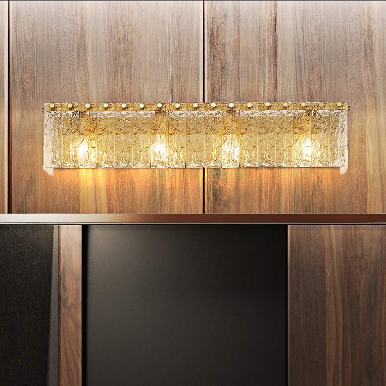 Image 1 Glacier 31 1/4" Wide Modern Gold Vanity Bath Light