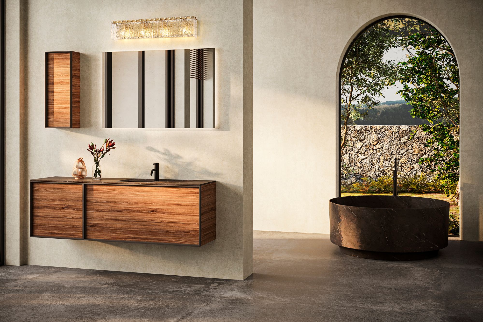 Glacier 31 1/4" Wide Modern Gold Vanity Bath Light