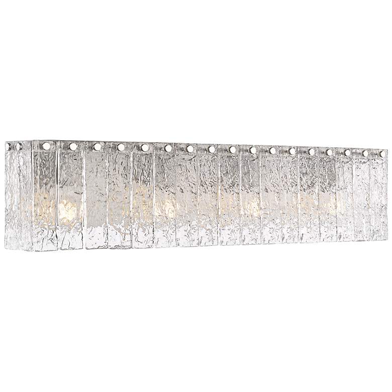 Image 3 Glacier 31 1/4"W Brushed Nickel 4-Light Vanity Bath Light