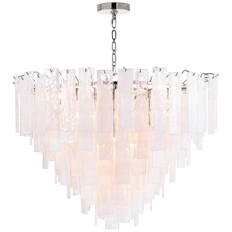 Image 2 Glacier 31" Wide Nickel Glass Cascade 16-Light Chandelier