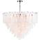 Glacier 31" Wide Nickel Glass Cascade 16-Light Chandelier