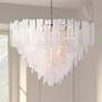 1_Glacier 31" Wide Nickel Glass Cascade 16-Light Chandelier