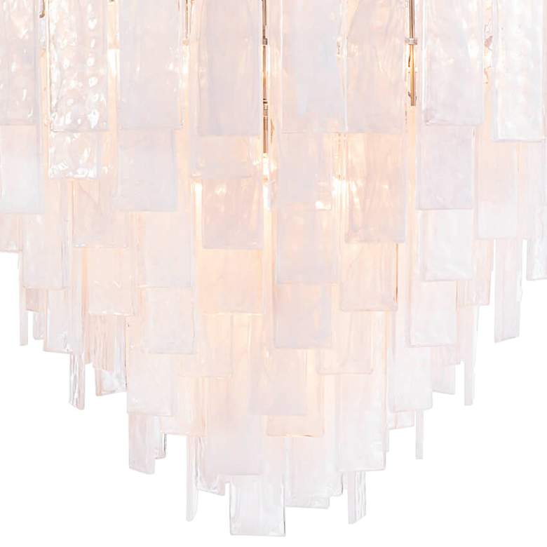 Image 3 Glacier 31" Wide Nickel Glass Cascade 16-Light Chandelier more views