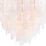 3_Glacier 31" Wide Nickel Glass Cascade 16-Light Chandelier more views