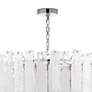 4_Glacier 31" Wide Nickel Glass Cascade 16-Light Chandelier more views