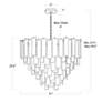 5_Glacier 31" Wide Nickel Glass Cascade 16-Light Chandelier more views