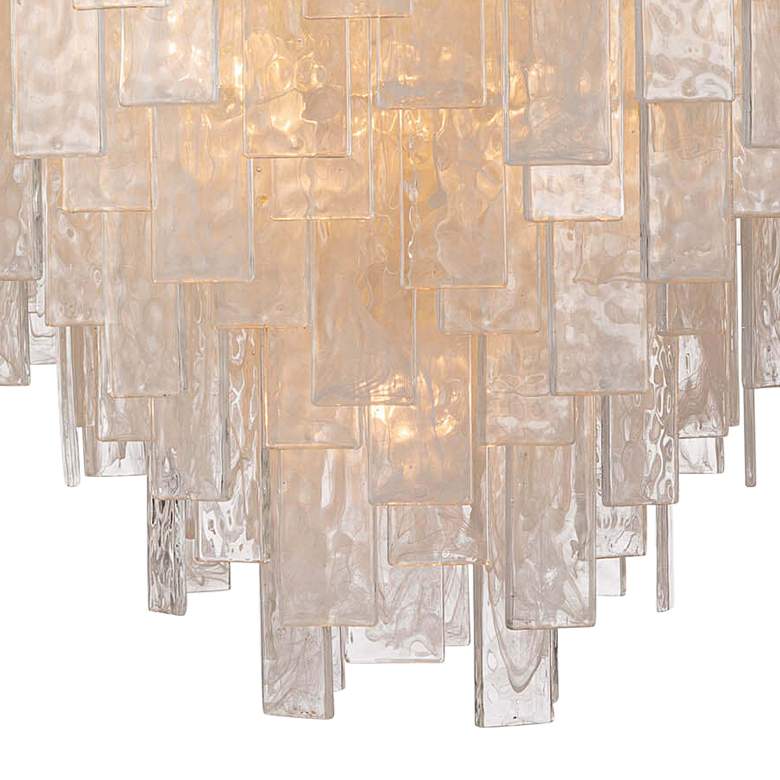 Image 2 Glacier 31" Wide Polished Brass Glass 16-Light Chandelier more views