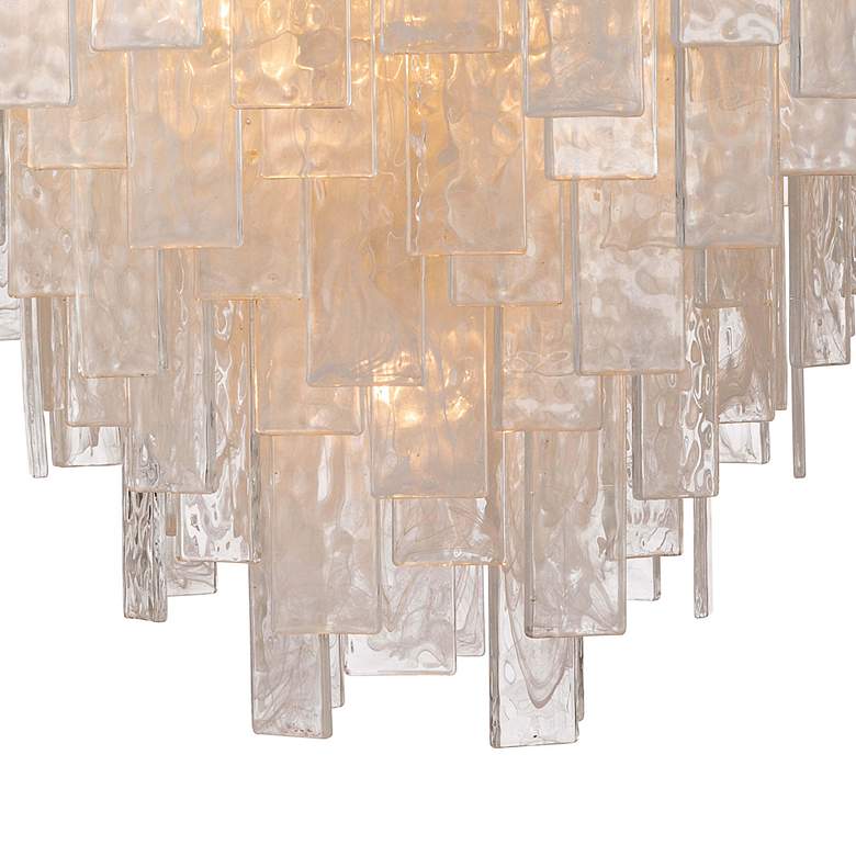 Image 4 Glacier 31" Wide Polished Brass Glass 16-Light Chandelier more views