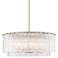 Glacier 32" Wide Modern Gold Double Layer Drum Pendant Light