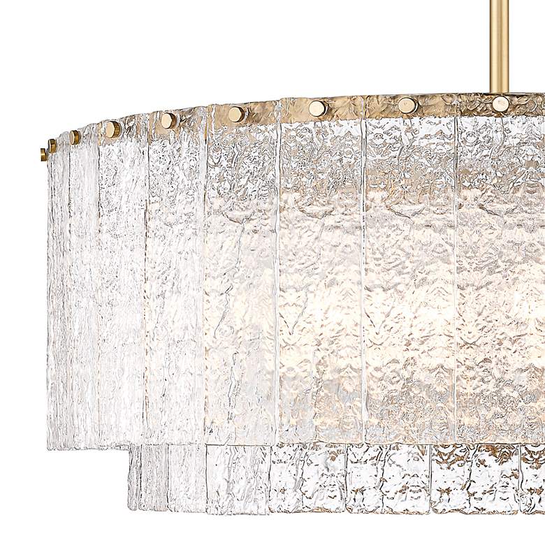 Image 3 Glacier 32" Wide Modern Gold Double Layer Drum Pendant Light more views