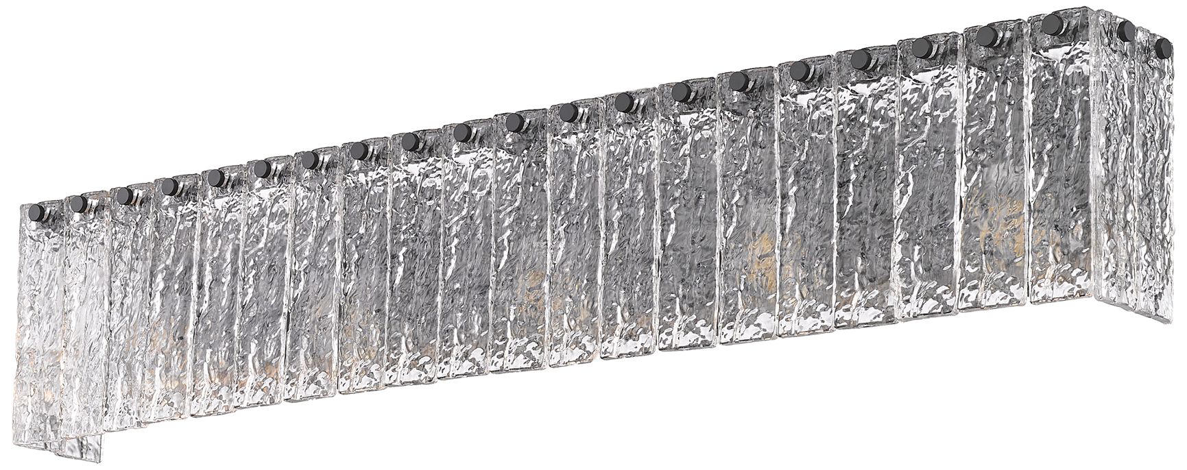 Glacier 36 3/4" Wide Matte Black Vanity Bath Light